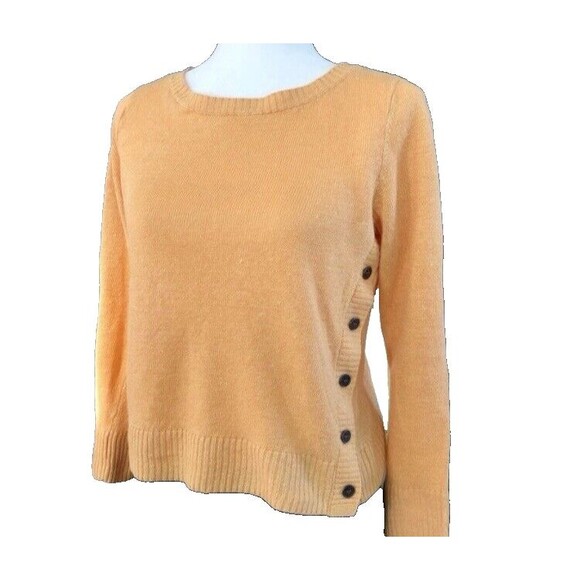 Eileen Fisher Sweaters - Eileen Fisher Linen Sweater Peach Button Placket Down Side Seam Sz PP 2-4  NWT